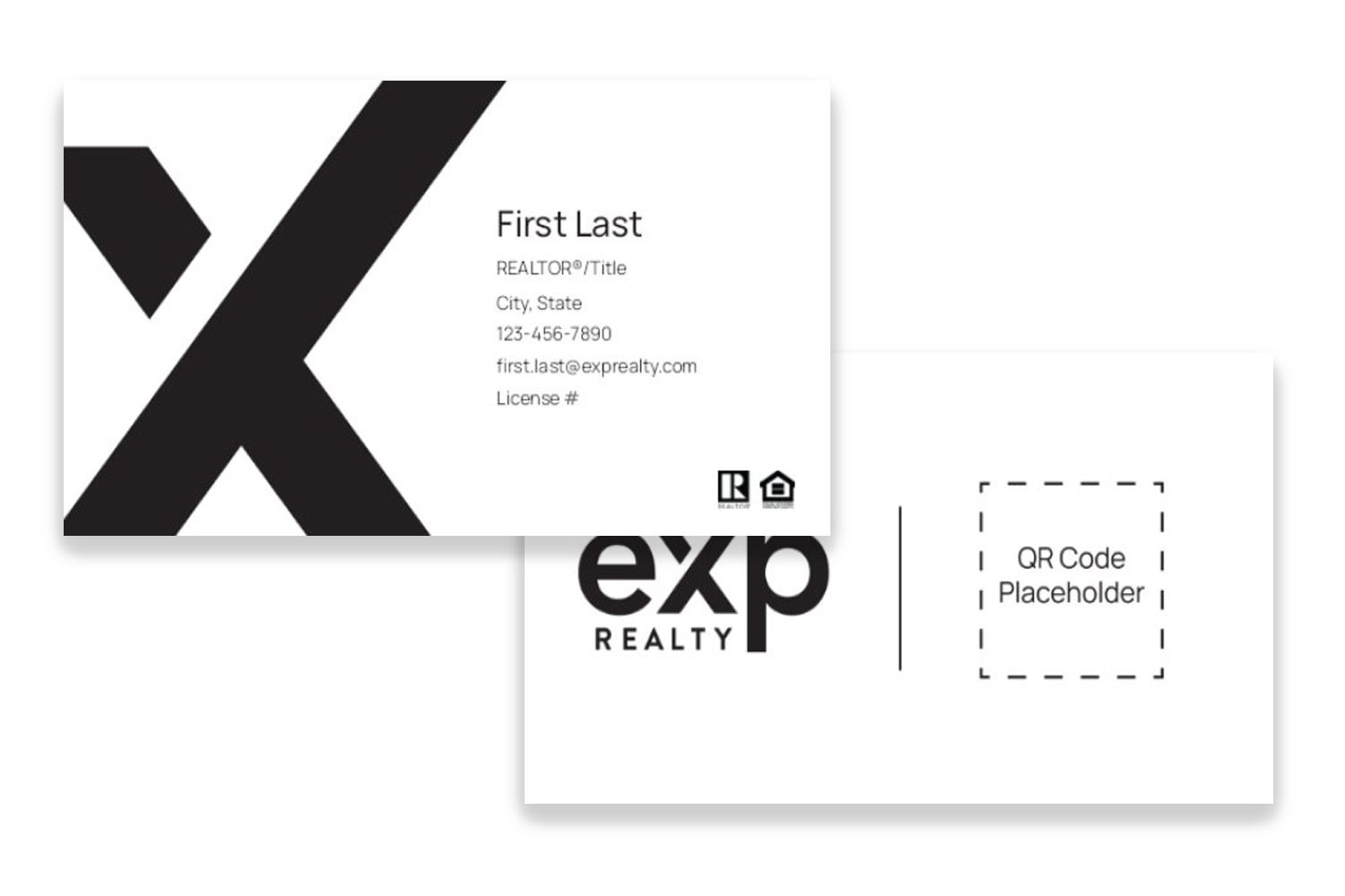 White - QR Code - Large X - No Photo